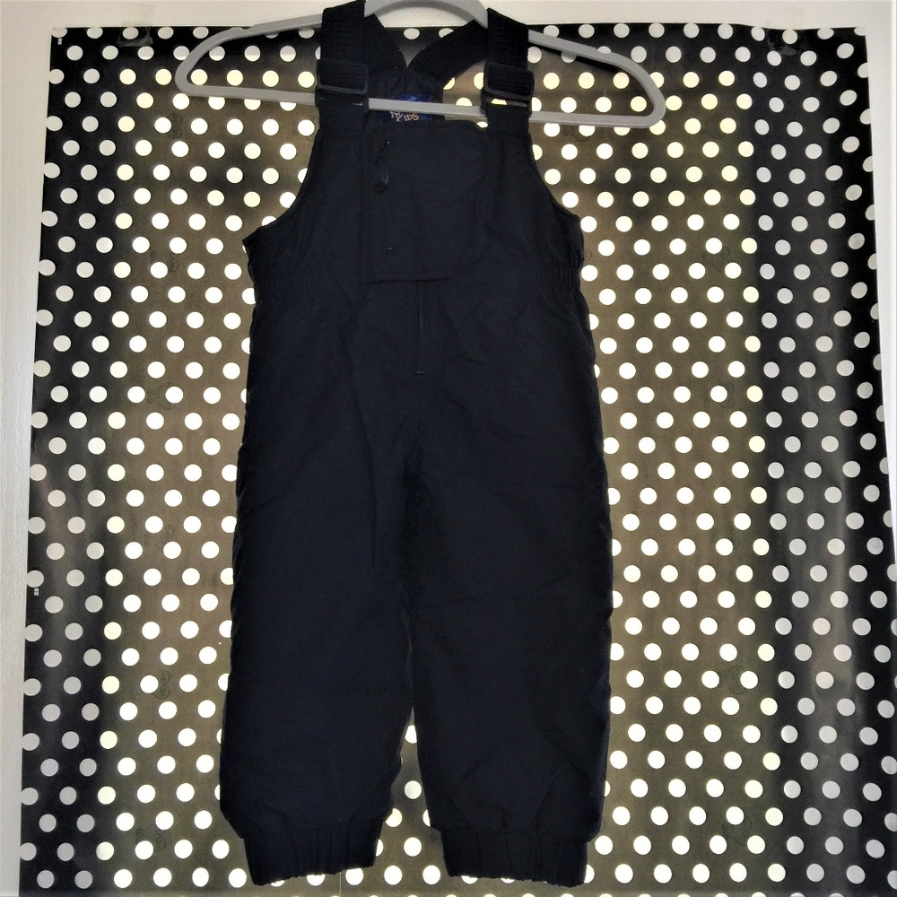 Rawik Kids Black Snow Bib Ski Overall Pants 2T